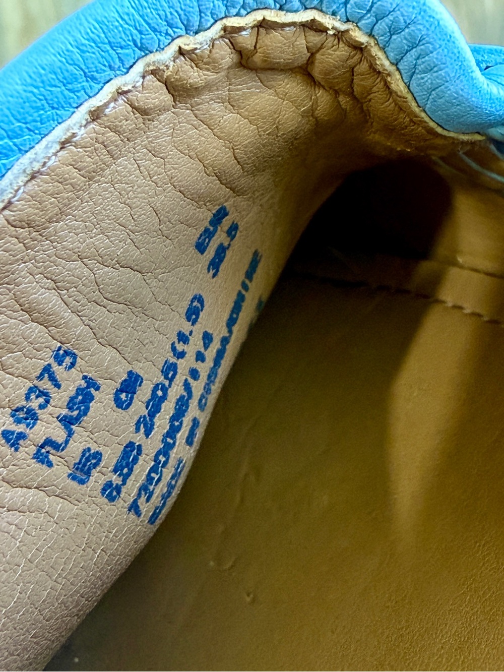 Coach Flash Leather Driving Loafers Sky Blue Size 8.5B - Picture 6 of 8